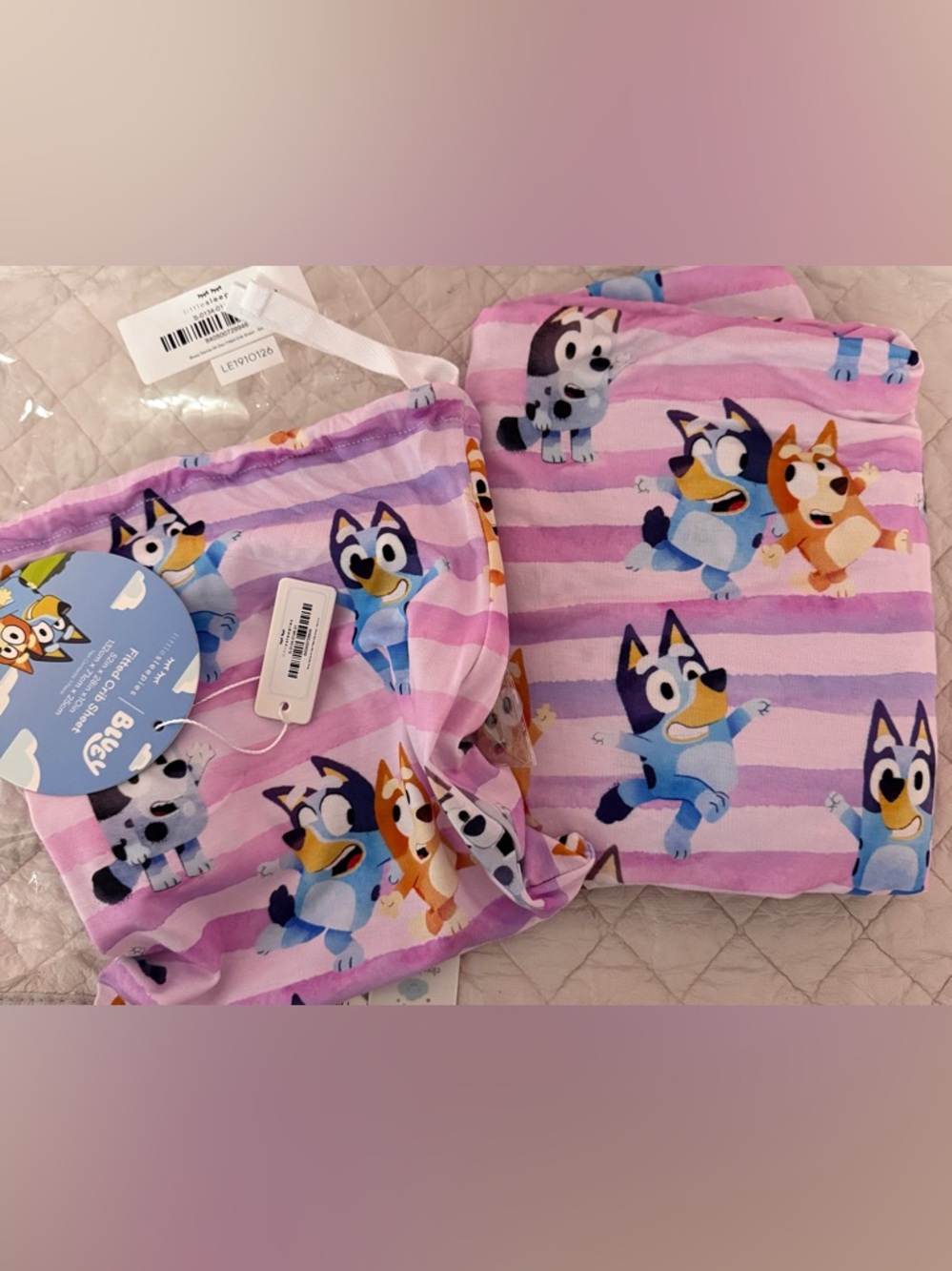 Little Sleepies Bluey crib sheet